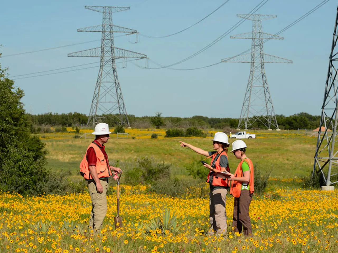 Determining right-of-way and working cooperatively with landowners is a big part of Oncor�s transmission line process.