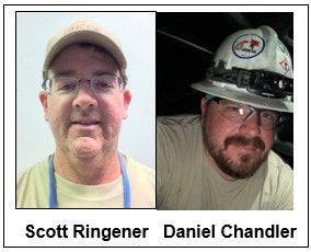 Oncor employees Scott Ringener and Daniel Chandlers