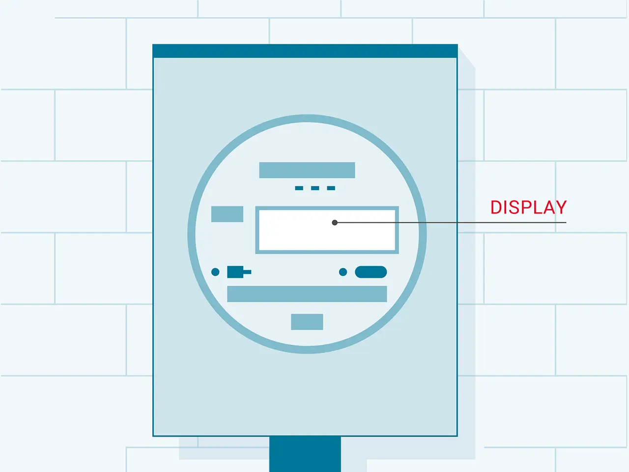 graphic meter face display image to check for outages